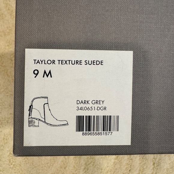 Aquatalia Taylor Texture Dark Gray Suede Ankle Boots - Picture 8 of 8